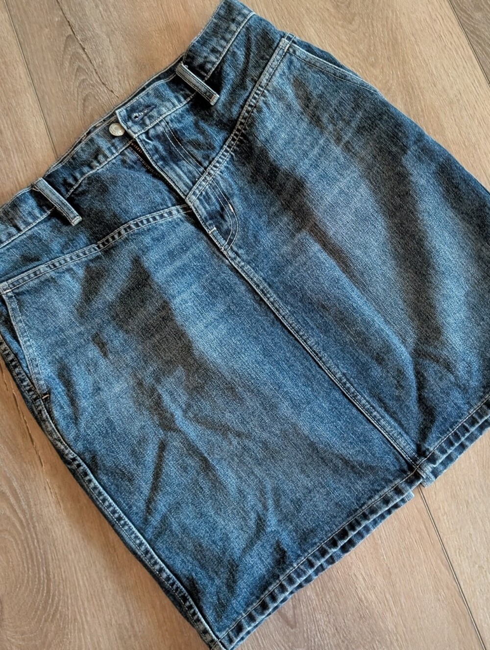 Blue Denim Mini Skirt  M